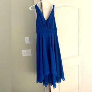 Royal blue high low dress